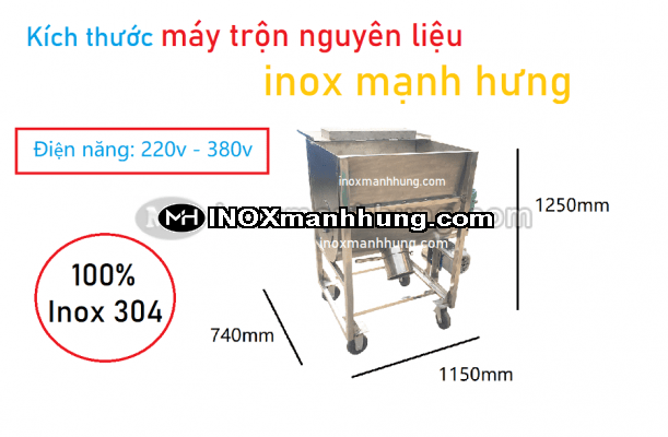 Máy trộn nguyên liệu cửa xả đáy