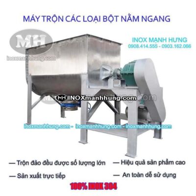 Máy trộn đa năng nằm ngang trộn đều tất cả các loại bột