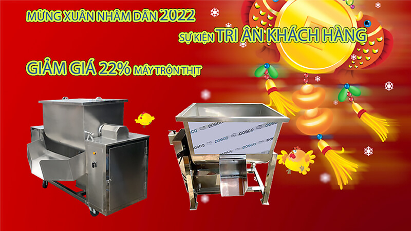 Khuyến mãi MÁY TRỘN THỊT CÔNG NGHIỆP mừng xuân Nhâm Dần