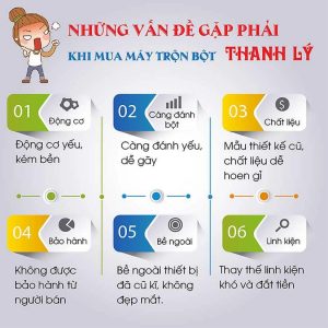 Đừng để người bán máy trộn bột cũ qua mặt với sản phẩm kém chất lượng