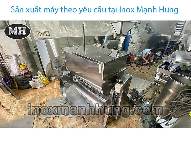 Tong Hop May Tron Thit Nam Ngang Inox Manh Hung
