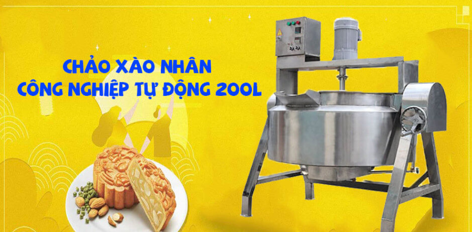 Chảo xào nhân công nghiệp 200L điện